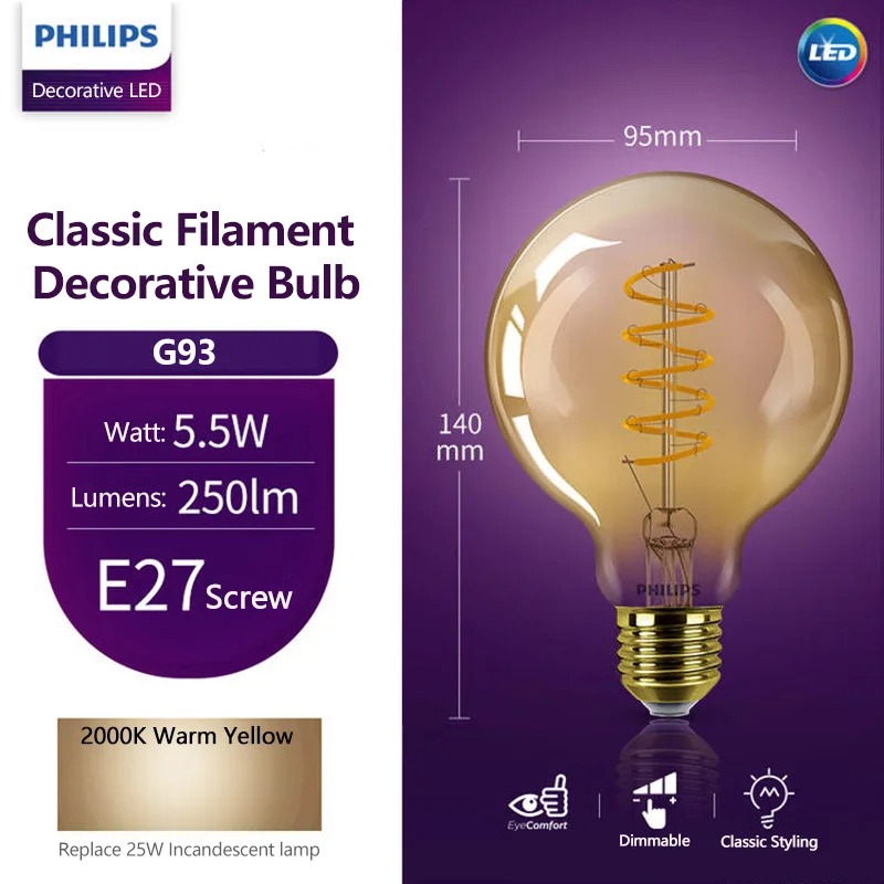 Philips LED-lamp G93 Klassieke - Philips Bulb Led Classic recensie en prijs